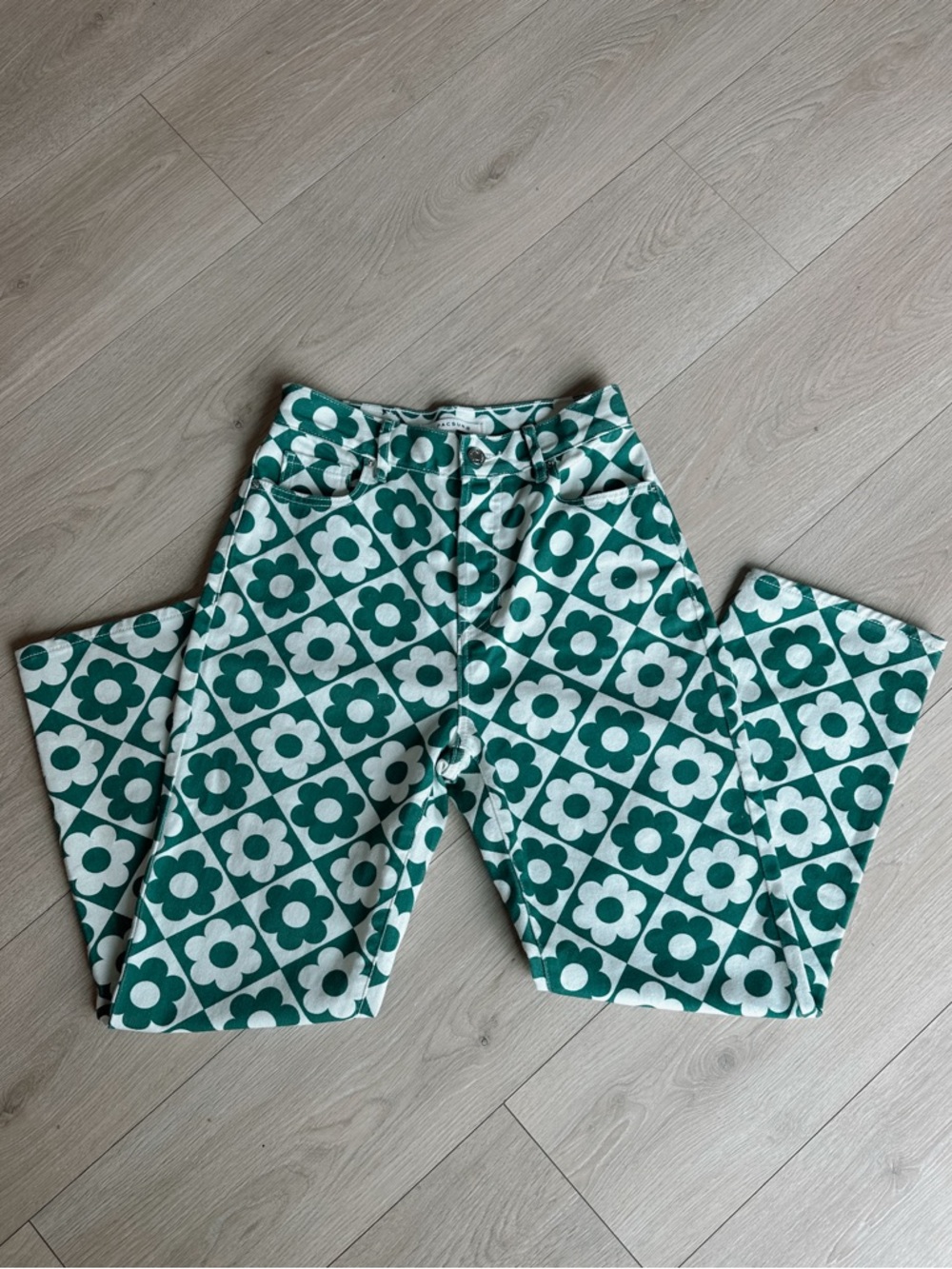 PacSun Retro Daisy Floral High Rise Straight Size 25 Jeans